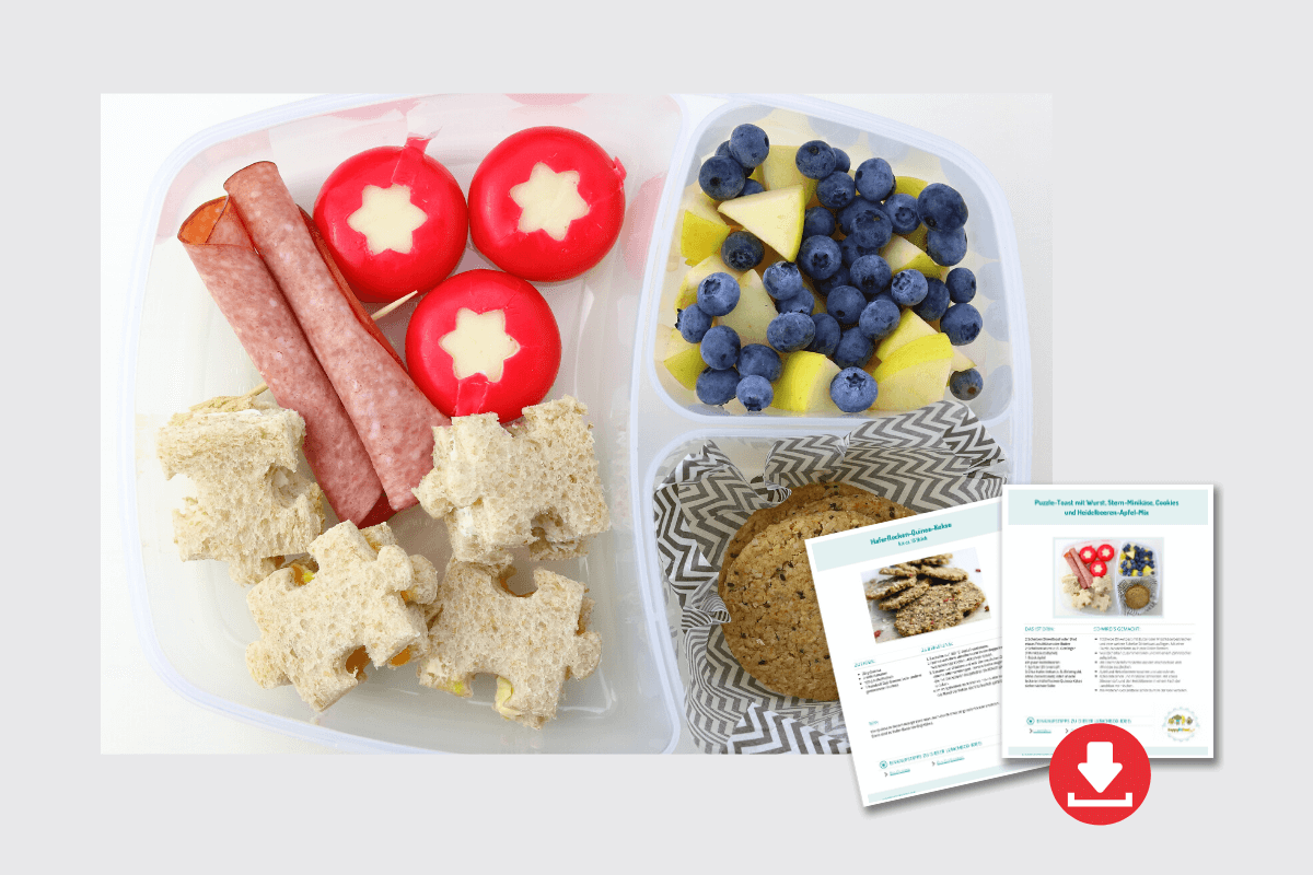 Puzzle-Toast-mit Wurst-Stern-Minikäse